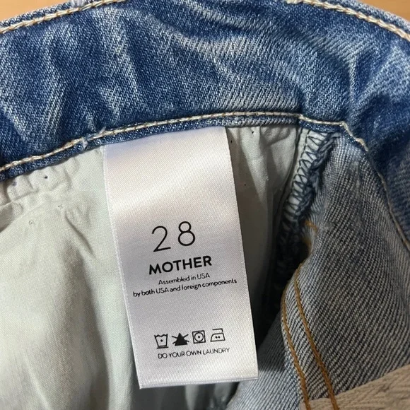 Mother Superior The Hustler Ankle Jeans High Rise Flare Denim I Confess Size 28